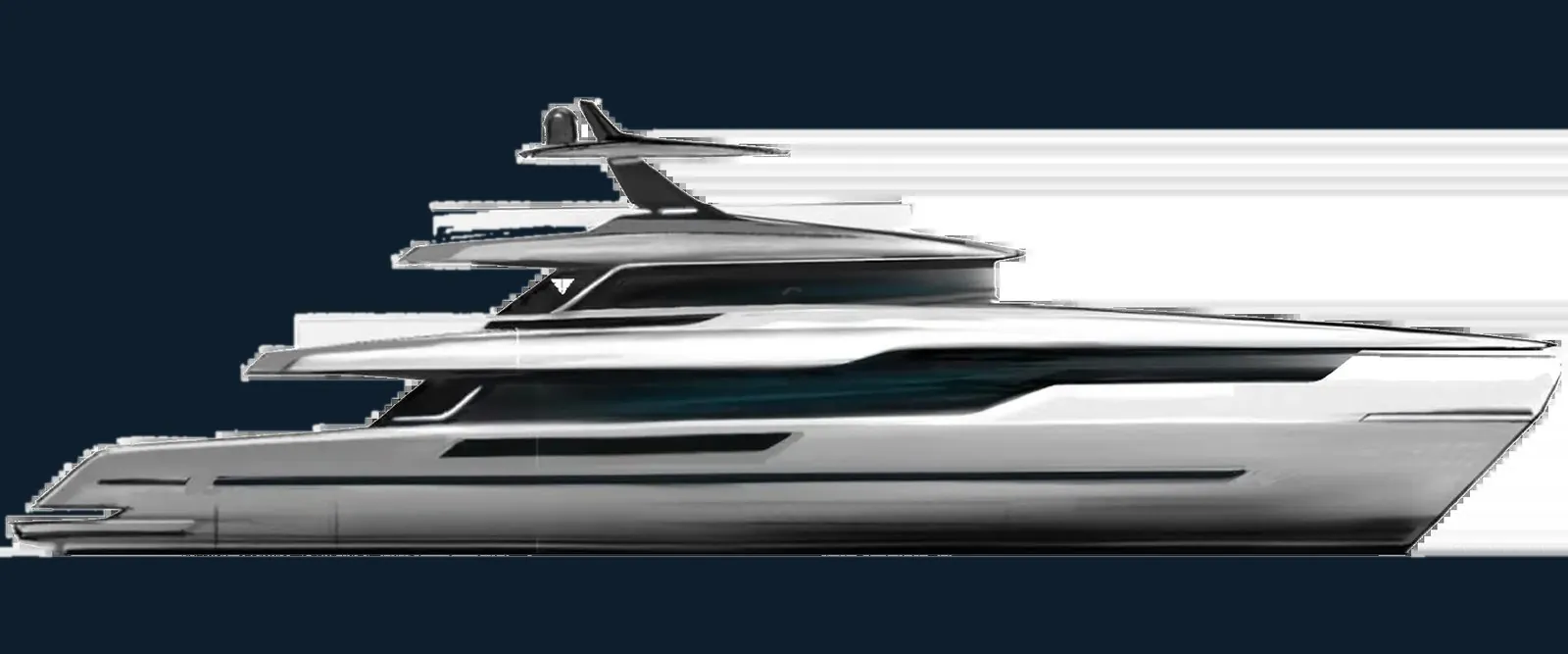 Filippetti Yacht Navetta 32 — motorna jahta 32,5 m, bočni nacrt plovila
